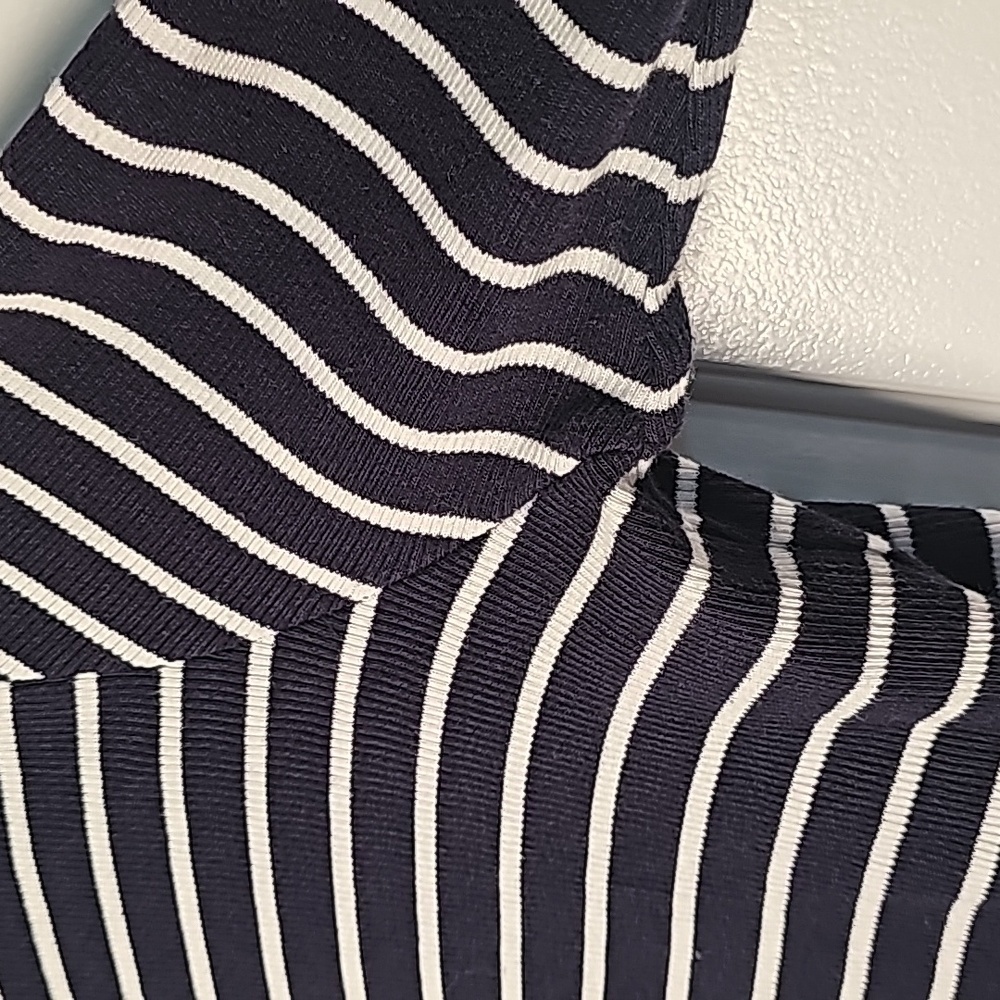 Pendleton MP navy blue/white striped ruffled cardigan - Picture 13 of 15